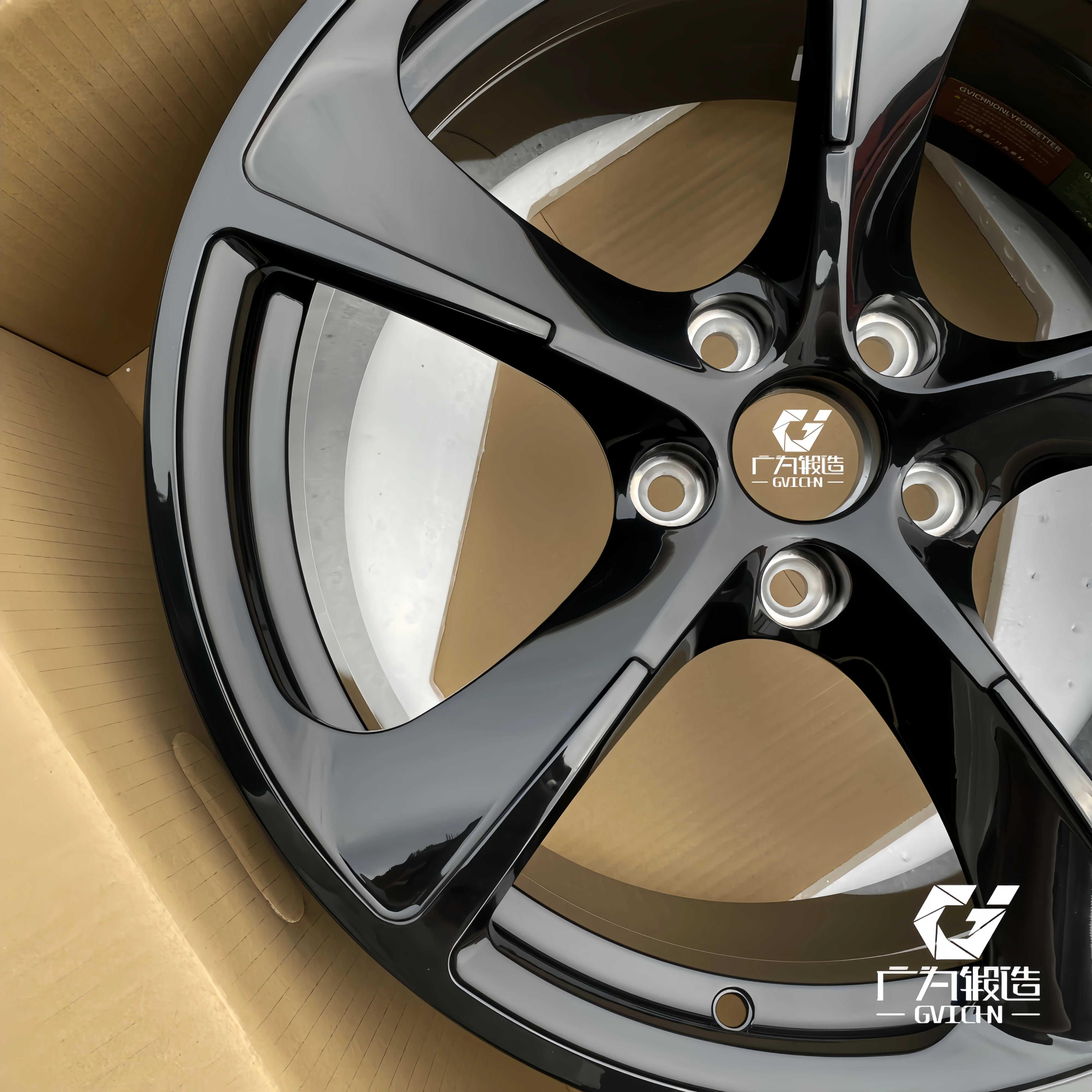 GVICHN Custom 16 17 18 19 20 21 inch Forged 6061Alloy Wheel Rim 5x112 5x114.3 5x120 Concave 5 Spoke Passenger Car Wheel