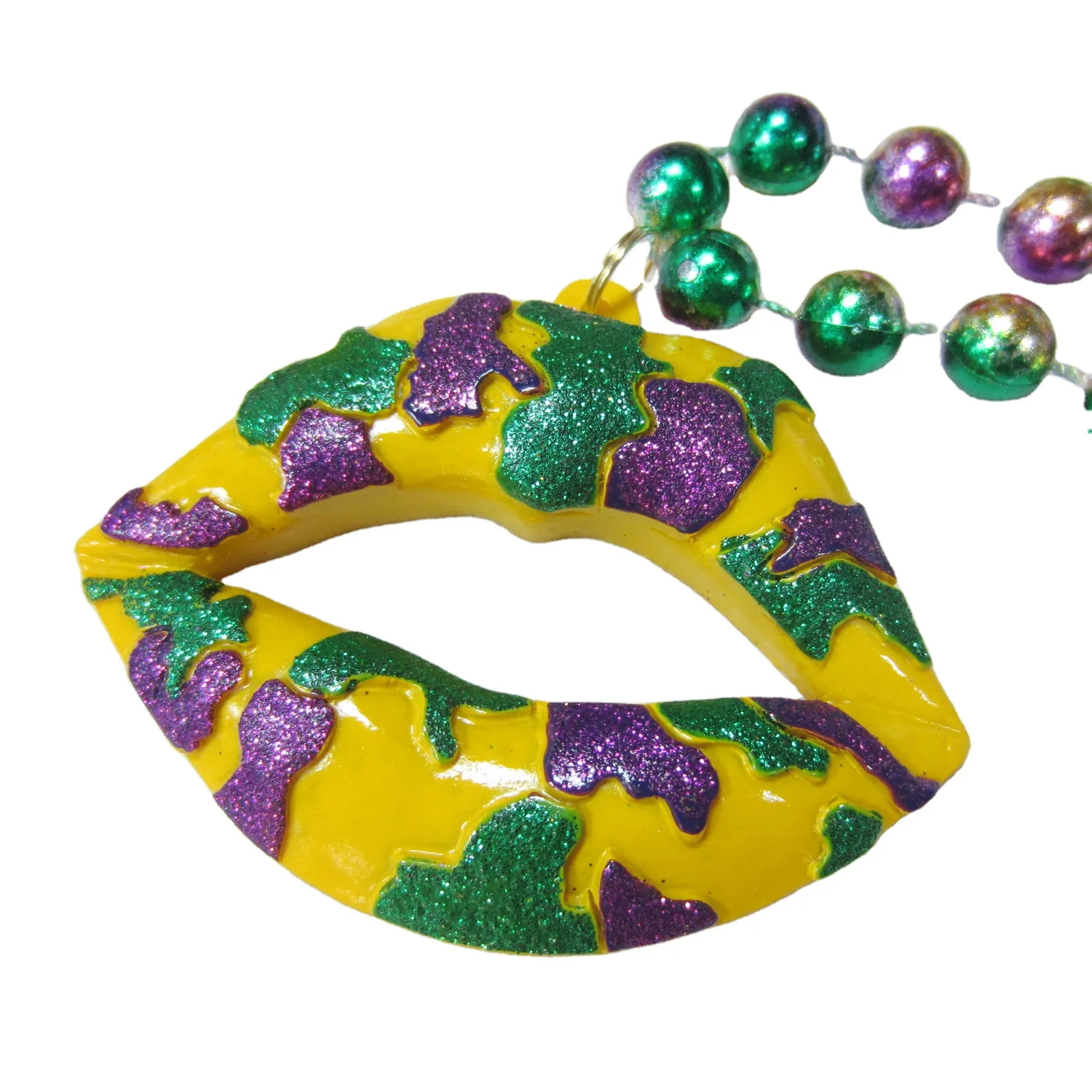 mardi gras medallion beads