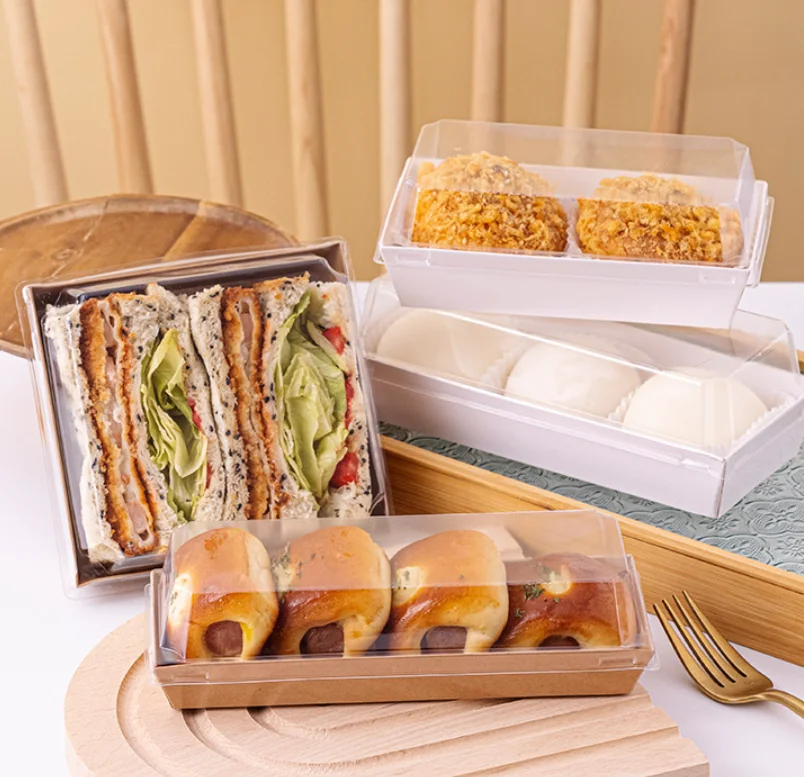 Kraft Paper Sushi Tray with PET Lid - Buy Sushi Paper Box, Kraft