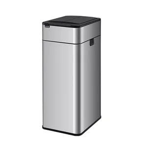 Large Automatic Packaging Smart Inductive Trash Can for Kitchen Living Room Office Toilet Square Plastic Household with Lid