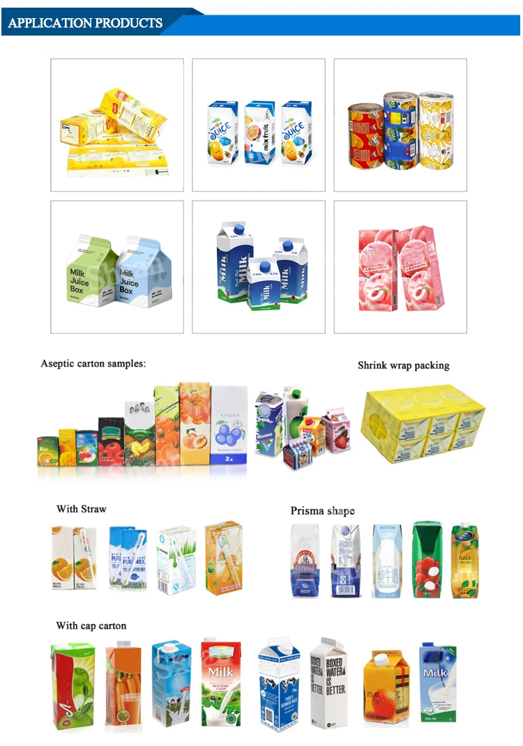 Milk Box Materials Aseptic Milk Box Packaging Paper for Liquid Food ...