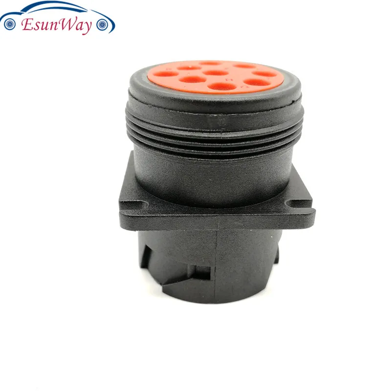 Deutsch HD10 9-Pin SAE J1939 Black Male Connector Kit, 16-18AWG Solid Pins