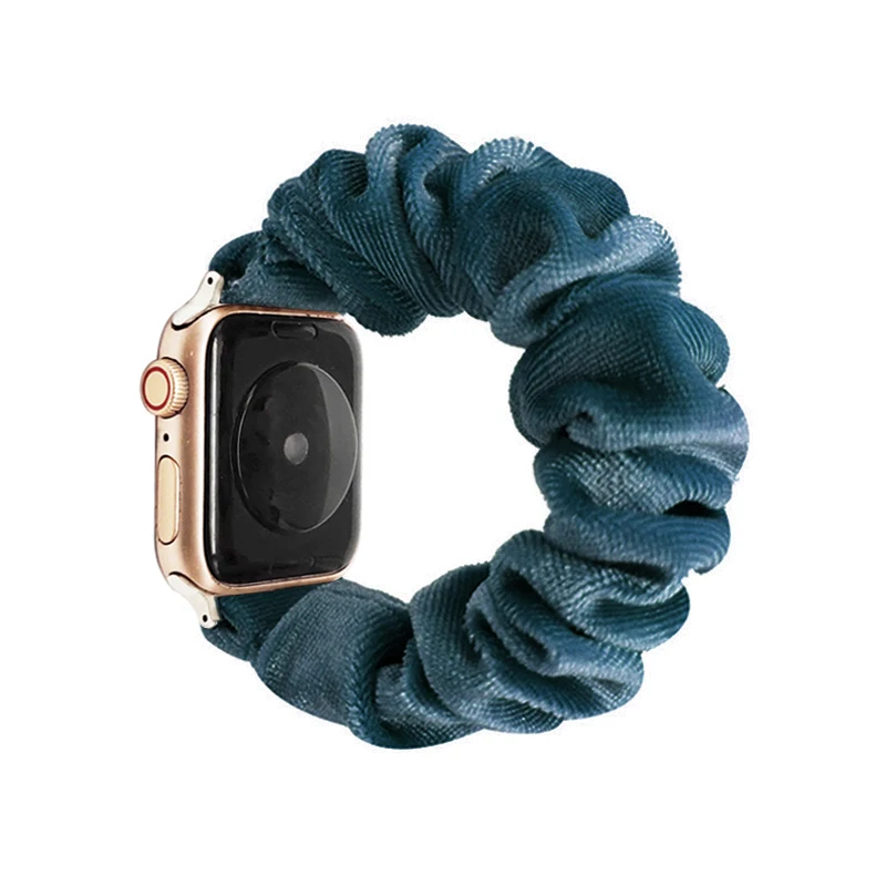 Wholesale Custom Elastic Velvet Scrunchie Band For Apple Watch Charm Bracelet Band For Iwatch Se 6 5 4 3 2 1 Buy Wholesale Apple Watch Bands Apple Watch Band Custom Apple Watch Charm Bracelet