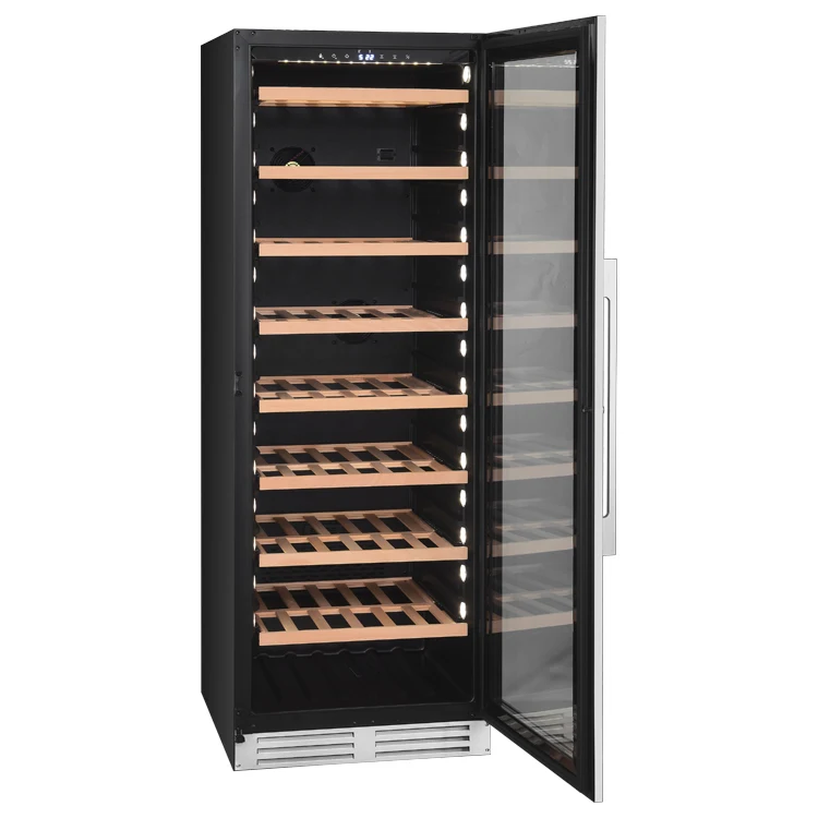 VI180S 388L встроенный или отдельно стоящий компрессор винный шкаф холодильник охладитель вина и напитков морозильник из нержавеющей стали