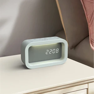 New Desk Table Clocks Led Dimmable Light Digital Bedside Alarm Clock Kids Child Bedroom Clock with White Noise and Wake up Light