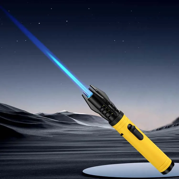 High Quality Welding Guns Refillable Butane Windproof Torch Lighter Jet Blue Flame Lighter