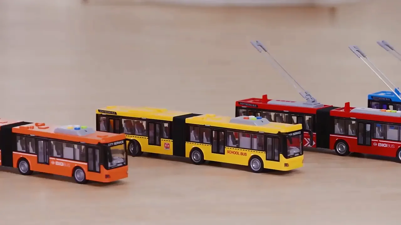 1:16 ville double bus jouet simulation électrique musique lumières enfants  jouet bus