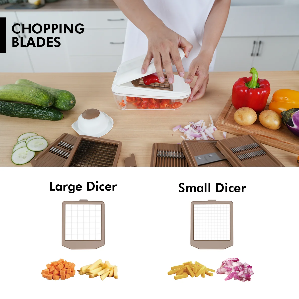 WOKA Kitchen Accessories Hot Sale Vegetable Slicer Food Processor Veggie Chopper Grater aperçu 4