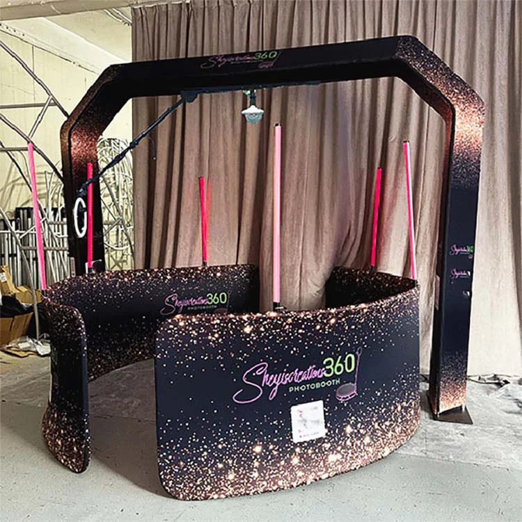 2025 New Adjustable Overhead 360 Photo Booth With Tv Mount Portable Photo Booth 360 Overhead Top Spinner Sky 360 Photo Booth