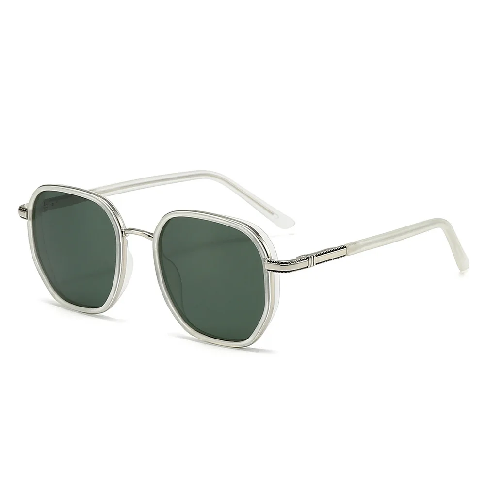 New Metal Fashion Polarized Sunglasses Men Polarized Sunglasses Women Polygonal Anti UV Polarized Sunglasses Custom Wholesale