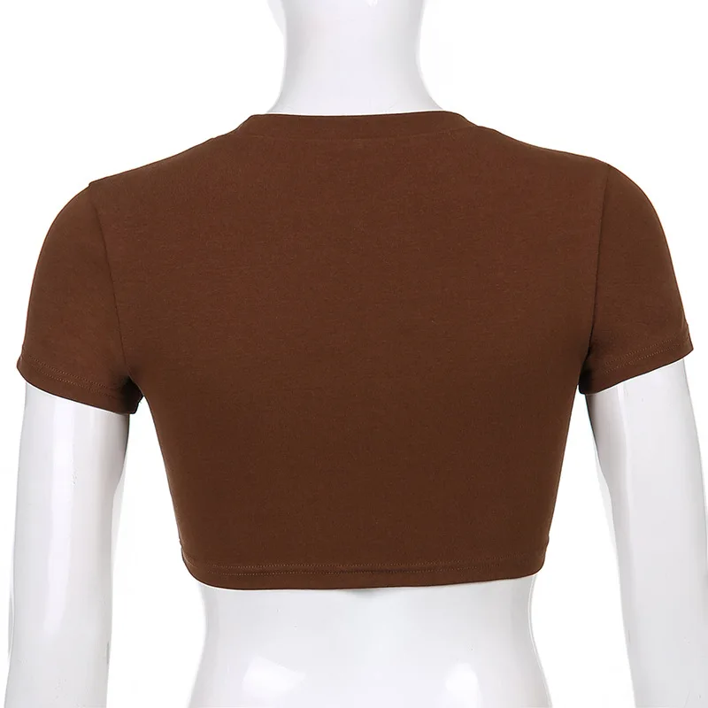 2022 Cheap Blank Crop Top Tee Shirt 