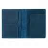 crazy horse Genuine Leather passport Holder blue