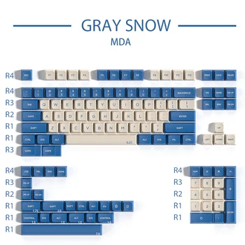 128 Keys Half 5 sides Sublimation Color Keycap MDA 1.5mm PBT Key cap For gmk keycap Mechanical Keyboard keycaps