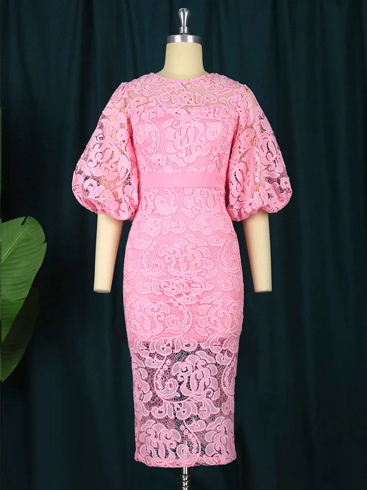 2023 High-end Dresses Long Lace Hollowed-out Banquet Evening Gown Dress  Elegant Women's Party Dress| Alibaba.com