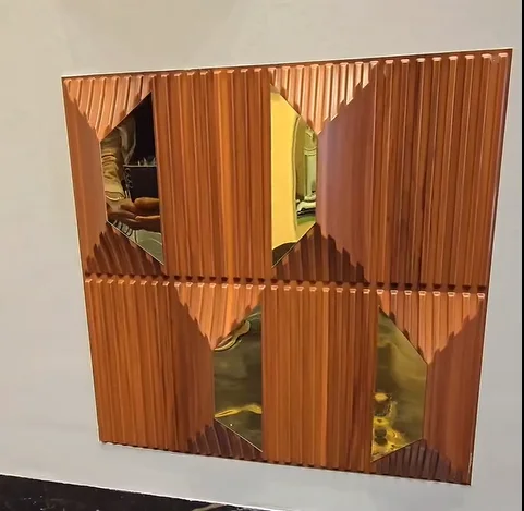 PVC Cladding Wood Wall Modern Interior Decorative 3D Fluted Pvc Wall Panels for Wall or Ceiling and Indoor TV Pvc Covering Panel