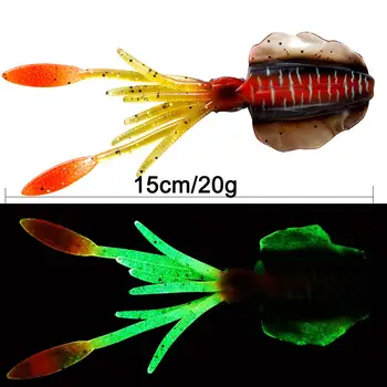 New Luminous Trolling Soft Squid Lure, Silicone Octopus Skirt Soft Bait – Soft Lure – view 3