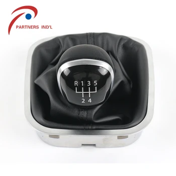 Durable Leather Boot New Manual 56 Speed Gear Shift Knob Lever Stick Cover Sheath 5NB711113F for Volkswagen Tiguan Car Gear Knob