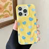 Wrinkle pattern - yellow - blue plaid heart