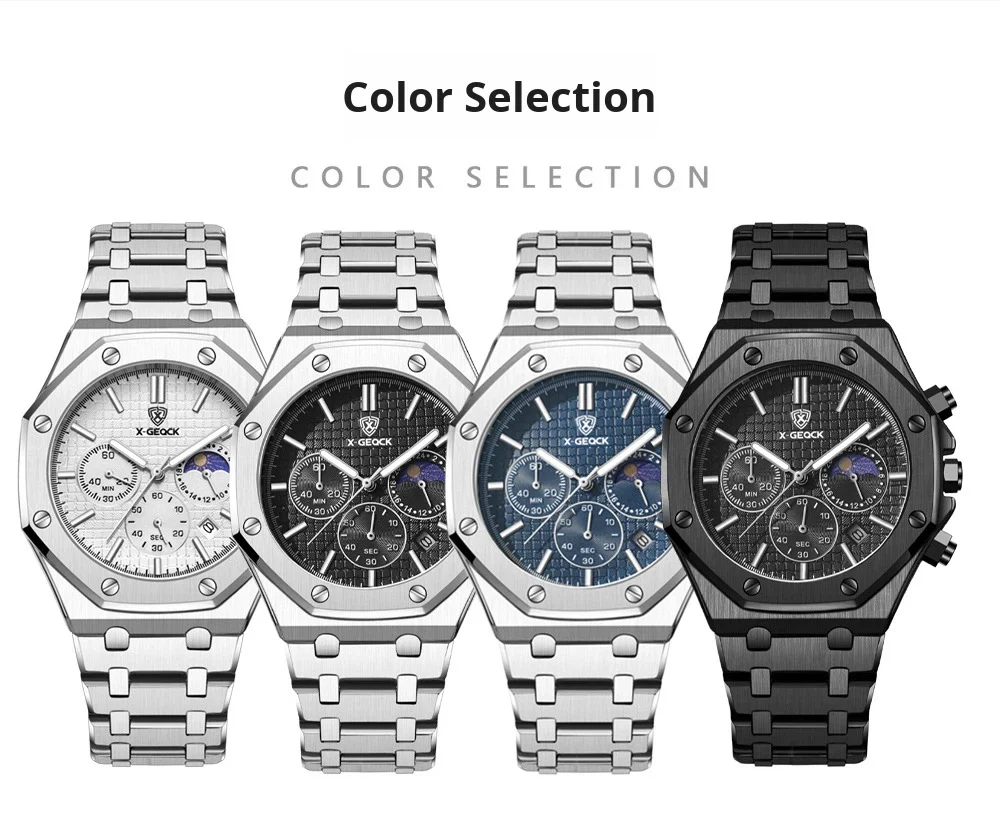 Luxury Moon Phase Mechanical Men's Watch