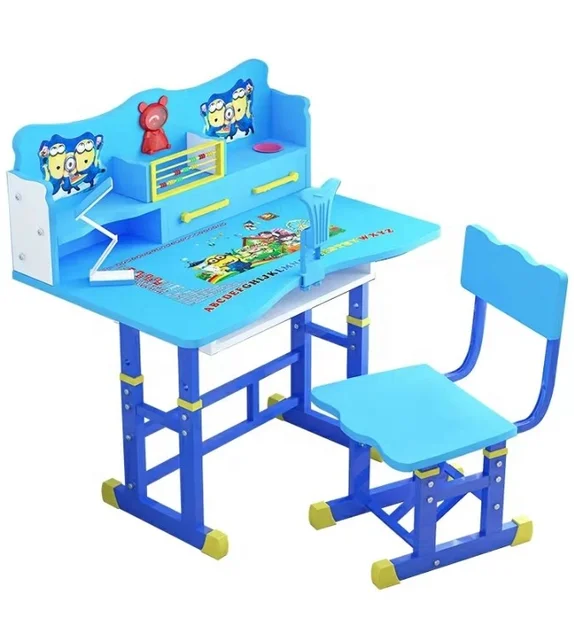 adjustable height student study desk school furniture single student desk and chair