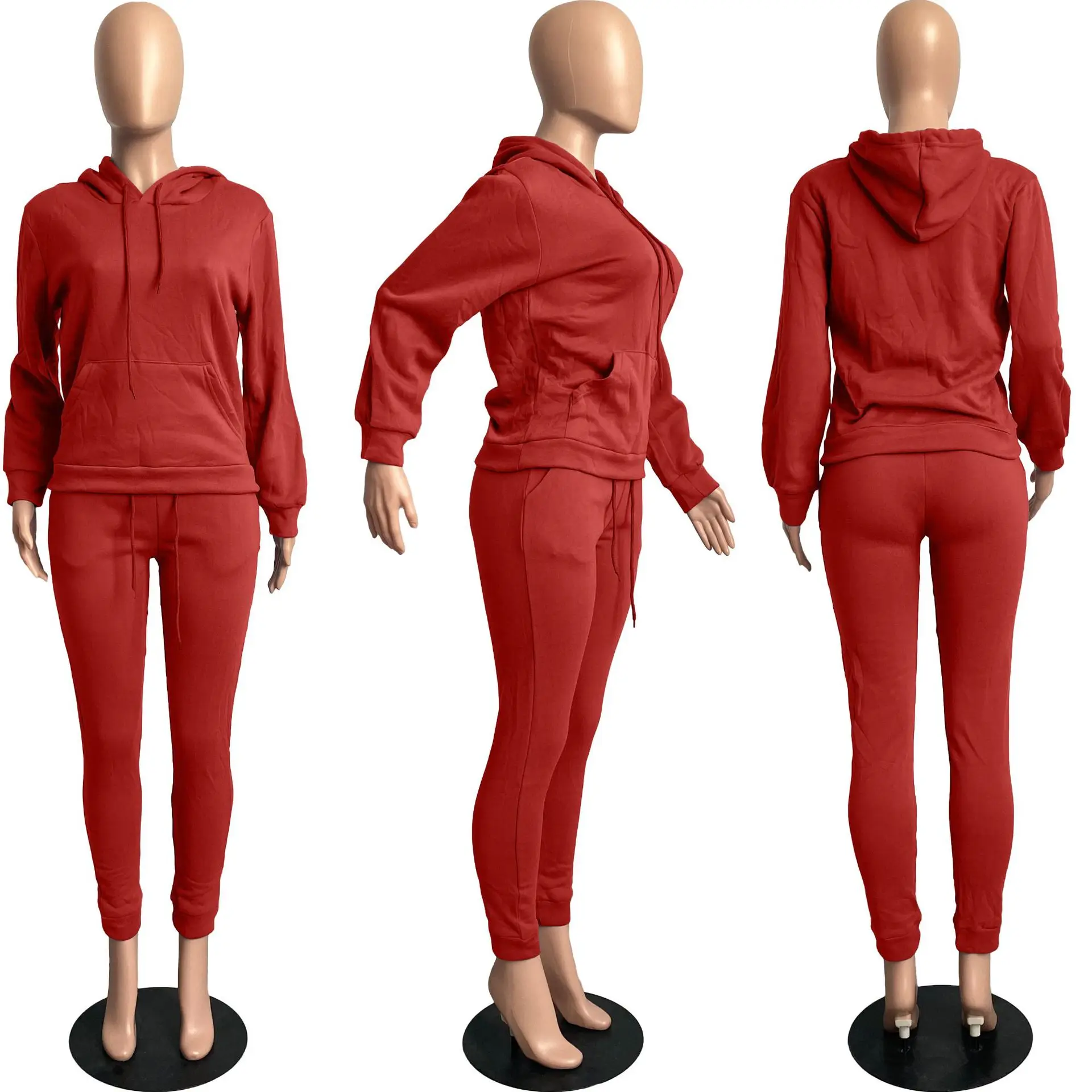 GQ0180 hot sale women winter pants solid color women joggers suits set pants sports casual pants