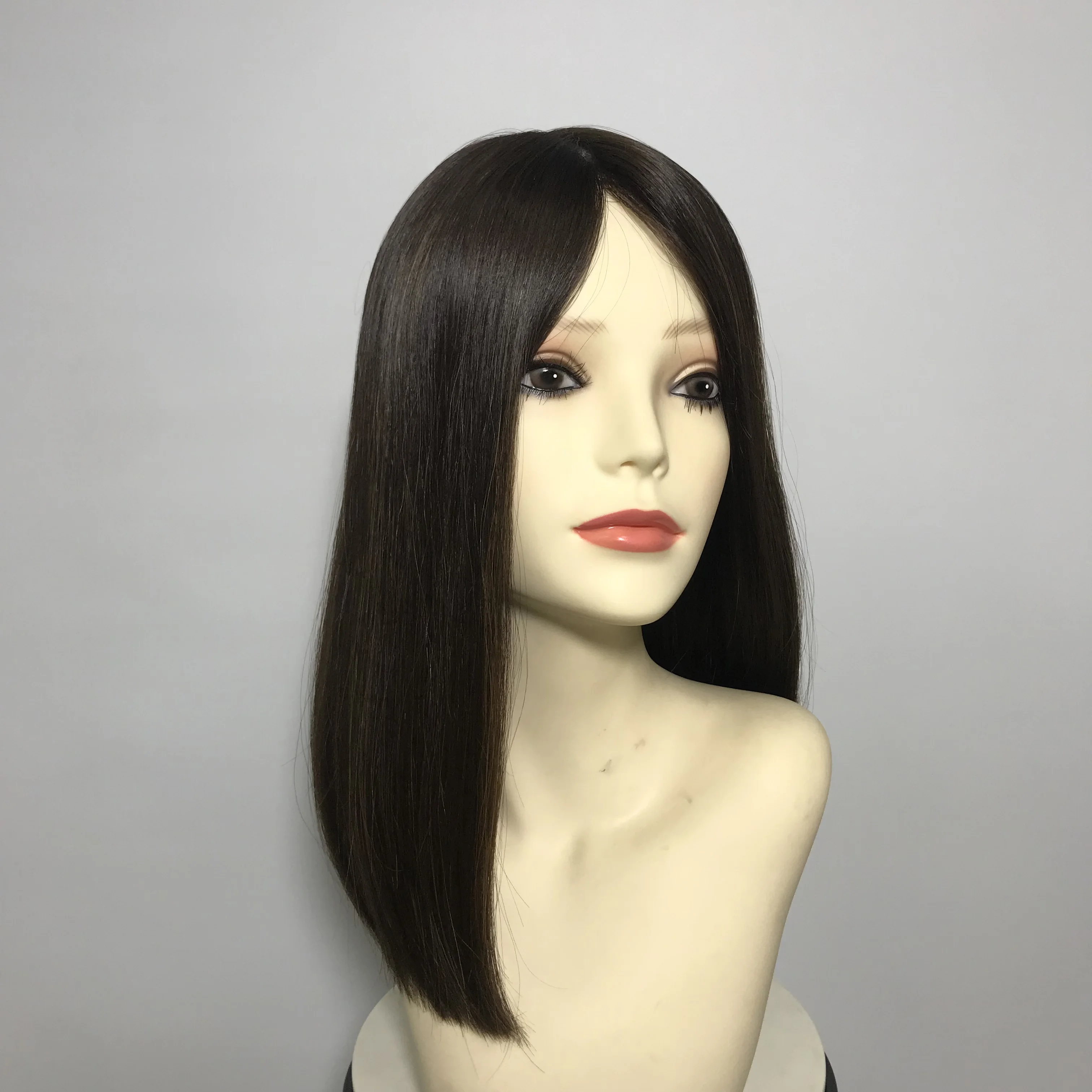 Women Highlight Blonde European Full Lace Silk Top Base Jewish Wig Raw