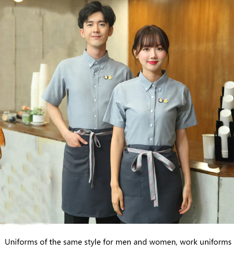 Wholesale Couple Style Work Clothes Hotel Staff Uniform Restaurant Cafe  Staff Short Sleeve Shirt - Buy Technician Shirt,Short Sleeve Dress Shirt, Short Sleeve Shirt Product on 