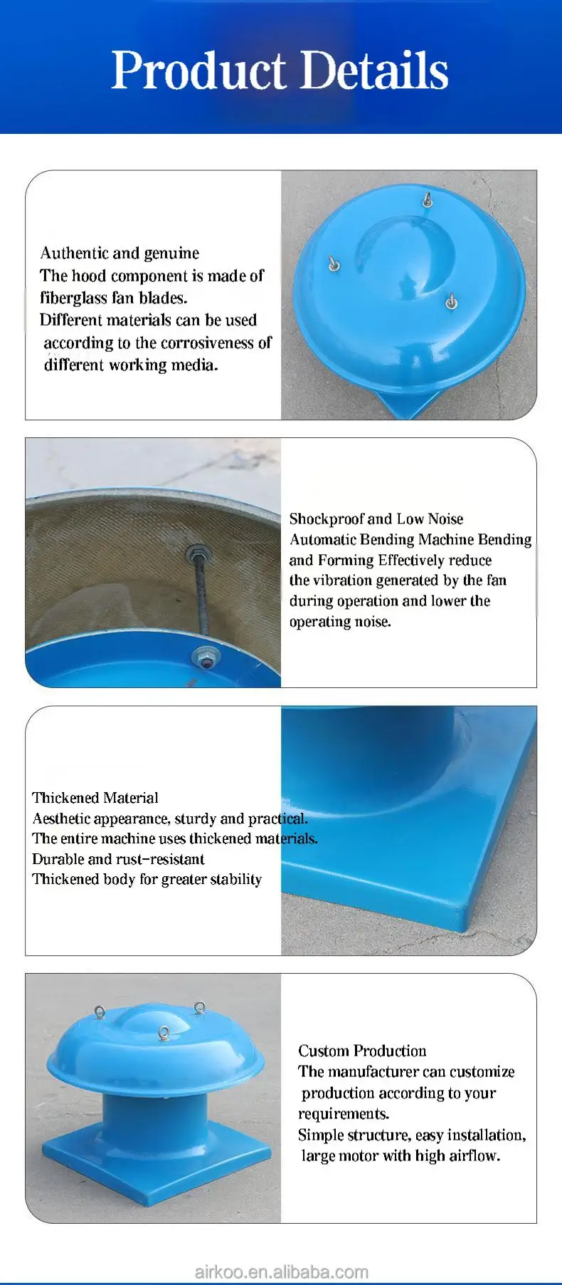 Axial Flow Exhaust Fan, 500mm, Roof - detail 4