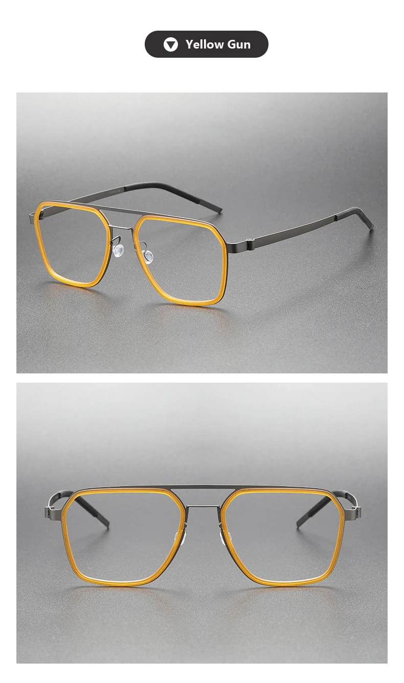 2023 Titanium Glasses Frame Men Women Vintage Square Myopia Optical