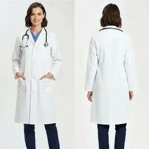 Wholesale Custom Chemistry Pharmacy Doctor Nurse Lab Coat Hospital Uniforms Medical White Lab Coat
