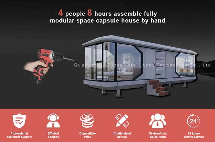 Apple Cabin 20Ft 40Ft Outdoor Modern Smart Prefab Tiny Capsule House ...