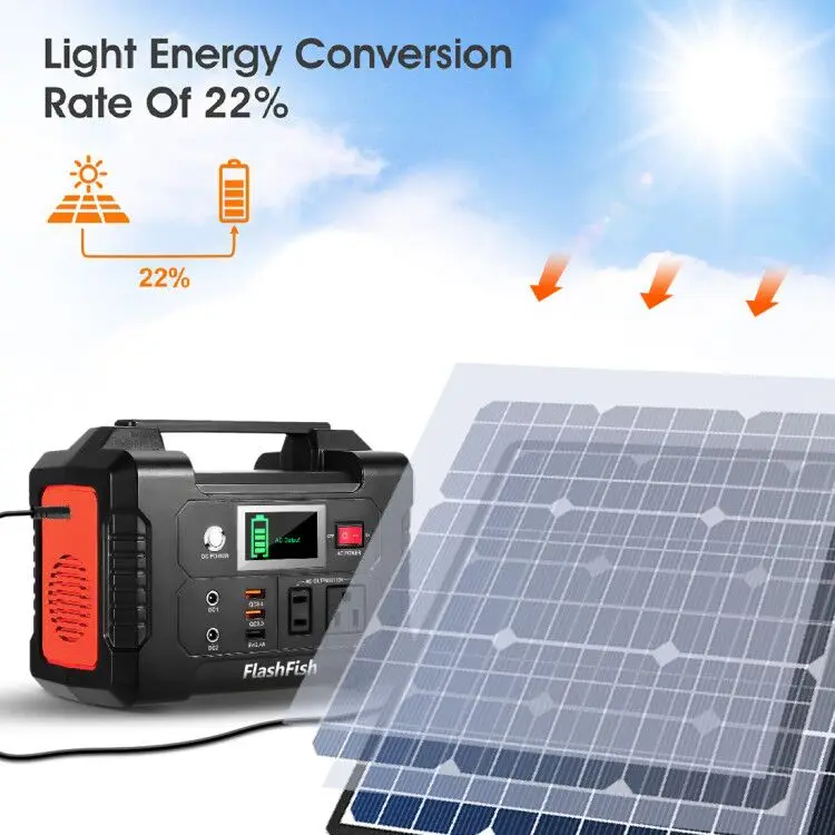 China Solar Energy System Power Banks With 50W Solar Panels 110V 220 Valt 200 Watt Small Portable Power Station