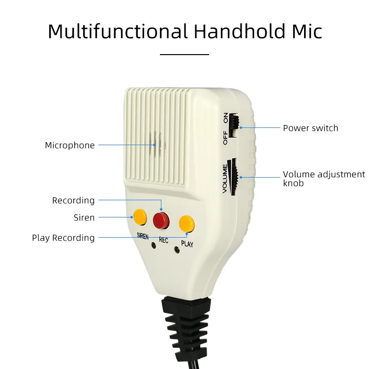 Rechargeable Megaphone Speaker Powerful Handheld Cheerleading Plastic Megaphone