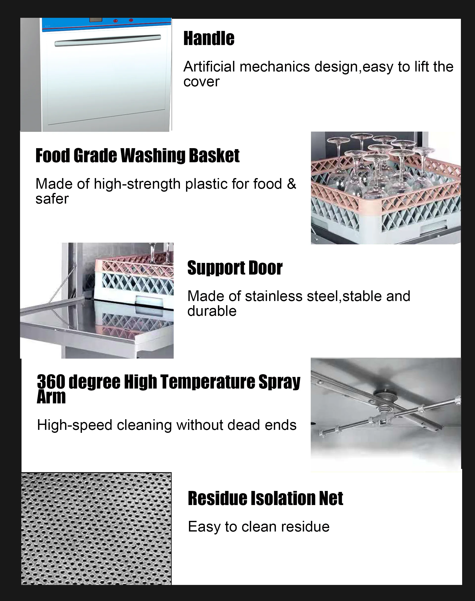 Restaurant Table Top Smart Dish Washer Utensil Glass Dish Washing