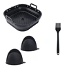 Black with oven mitts&pastry brush
