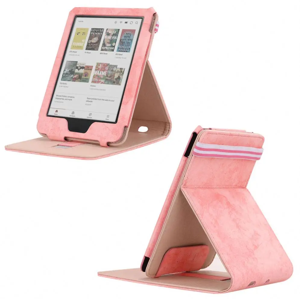 Foldable Leather Case For Kobo Clara Colour Bw 2E Nia Hd 6 Inch E Reader Ebook Kids Tablet Cover Sleepcover Pbk162 Laudtec