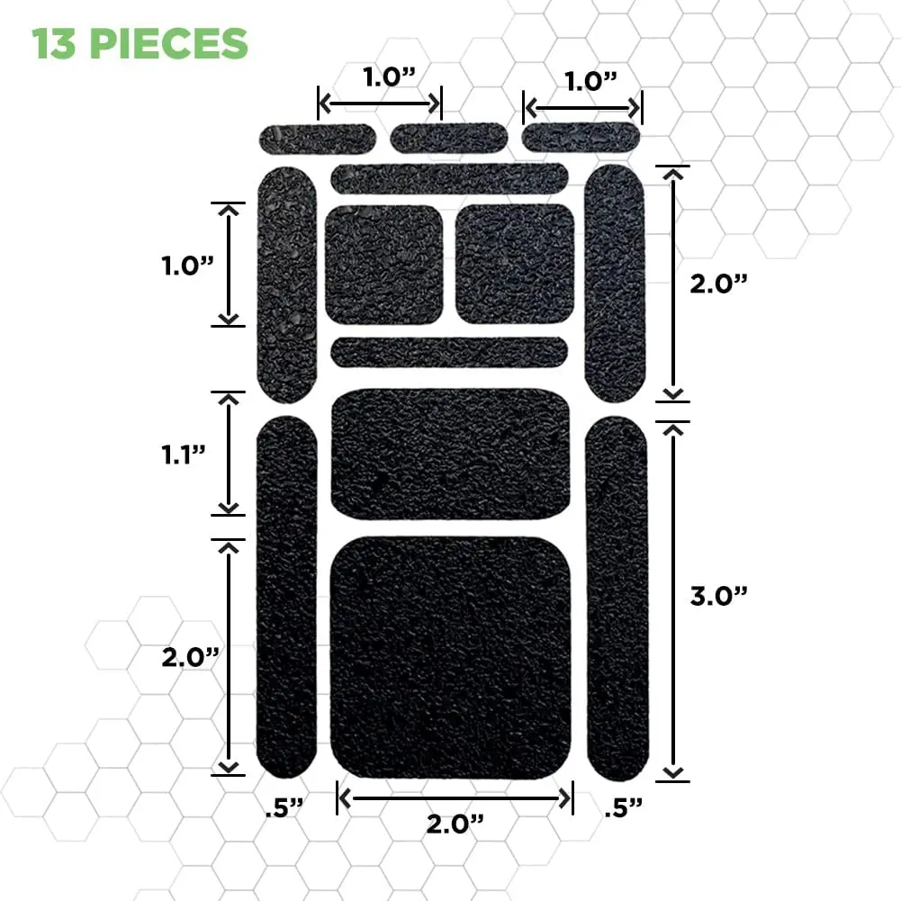 2 Adesivi Antiscivolo In PEVA Per Telefono E Mouse – 15x9,7 Cm – Nero