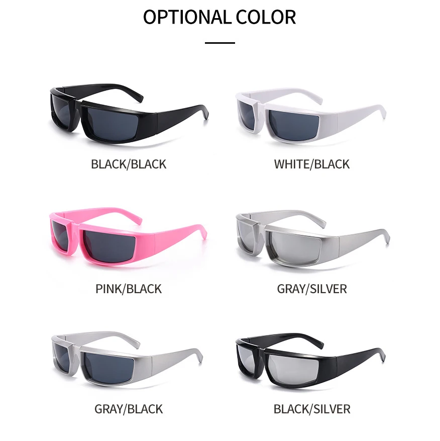 Sunray New Cycling Sports Sunglasses Y2K Future Sunscreen Punk Glasses Hip  Hop Fashion Designer Party Sunglasses