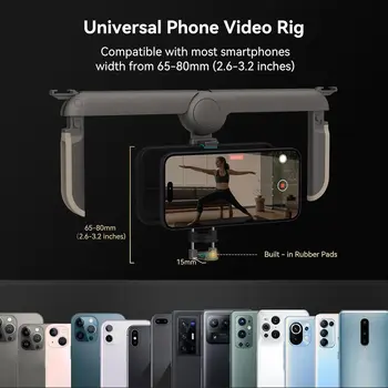 SmallRig P20 Foldable Universal Phone Cage, Smartphone Video Rig Filmmaking Vlogging Case Stabilizer for Videomaker detail image