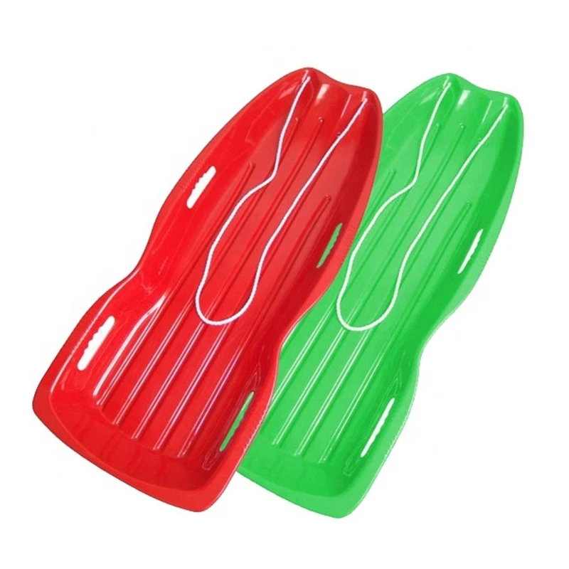 Factory Price Custom Snow Sledge Winter Outdoor Sports Ski Equipment Plastic Toboggan for Sale As Christmas Gift