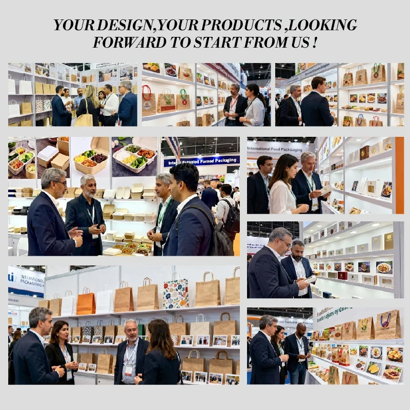 تصنيع كيس قهوة من ورق الكرافت المتين المقاوم للزيت باللون البني المخصص ، كيس من الورق البني ساندويتش كوكي مخبز SOS