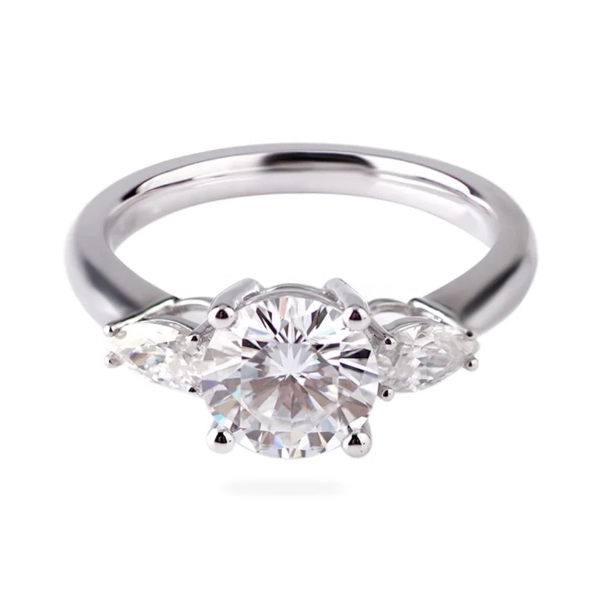 Wuzhou Manufacturer Directly Price Ring 14k White Gold Moissanite Ring Round 7 5mm White Def Ring For Girls Buy 14k White Gold Moissanite Ring Round 7 5mm White Def Ring Wuzhou Manufacturer Directly Price Ring