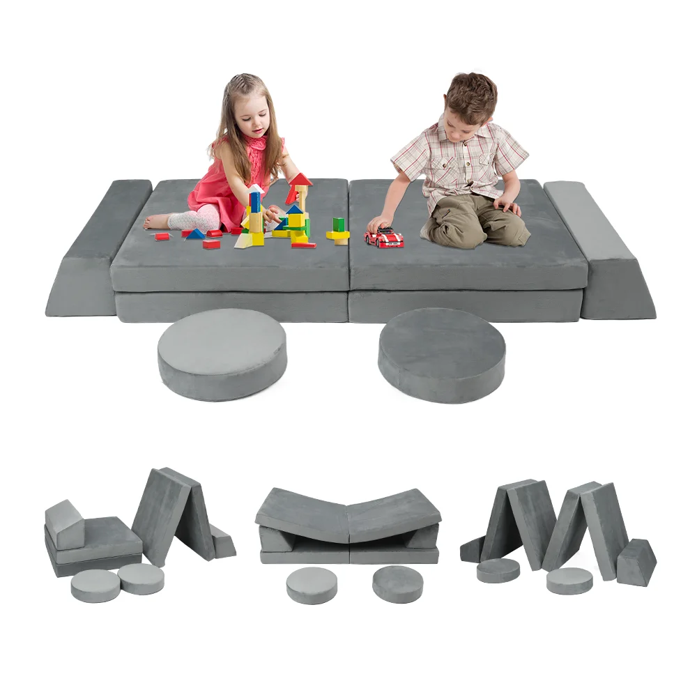 Customize Color Modular Sectional Sofa Set Small Kid's Sofa for Living Room Compressed Foam Couch