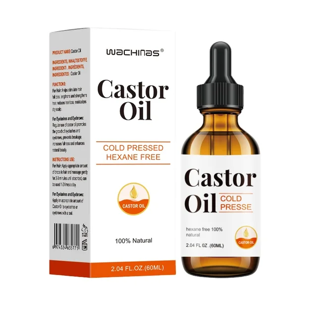 Own Brand 60ml Cold Pressed Organic Black Castor Oil Hexane Free Promotes Hair & Eyelash Growth