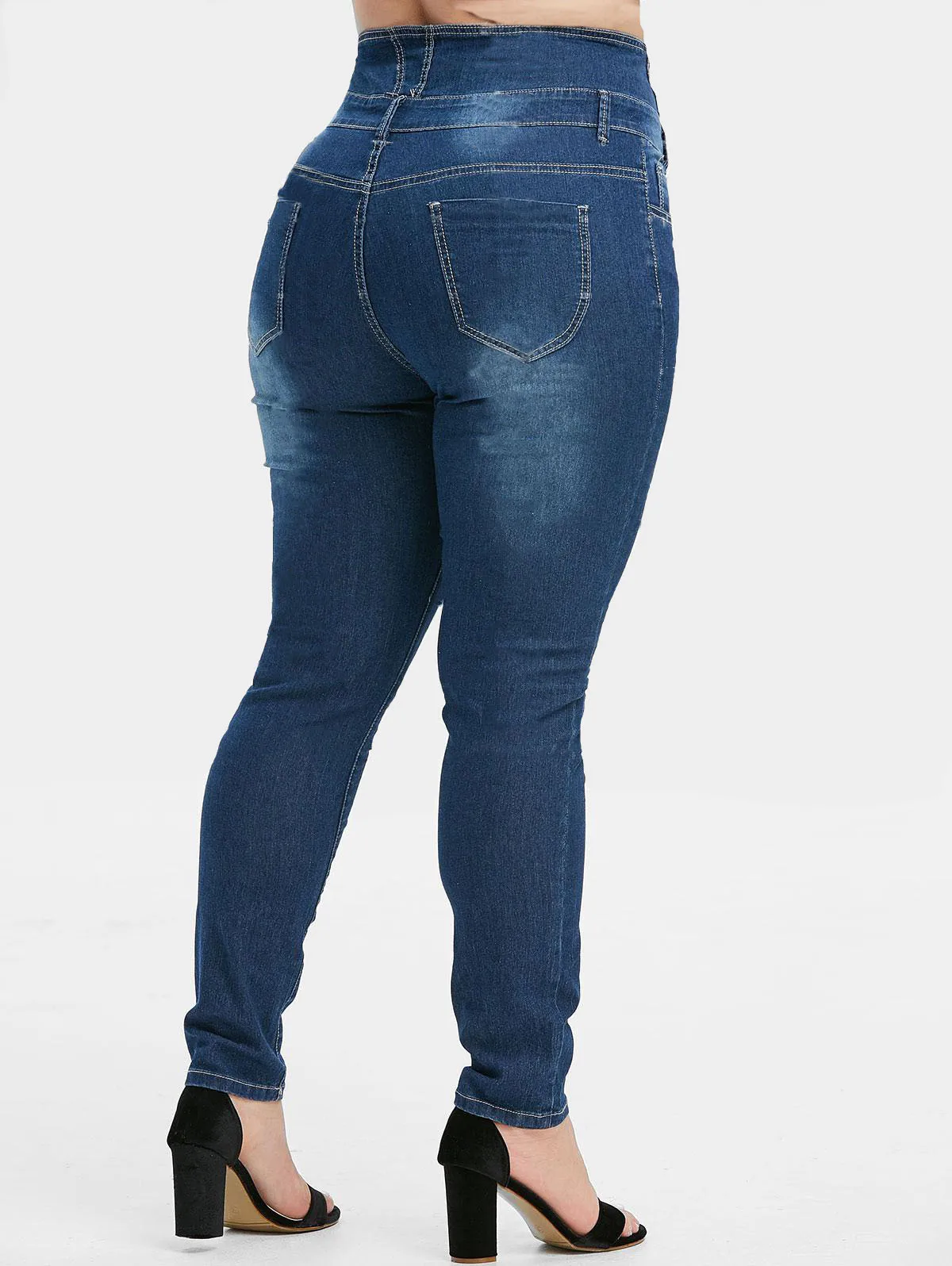 Plus Size High Waist Skinny Jeans