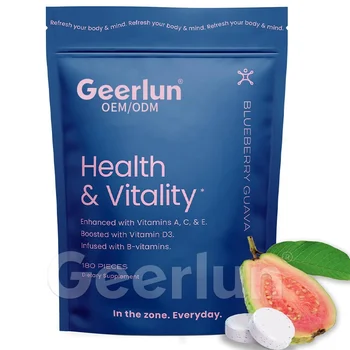 OEM Hot Sale Health & Vitality Mints Candy Blueberry Guava Chewable Tablets Vitamin Supplements