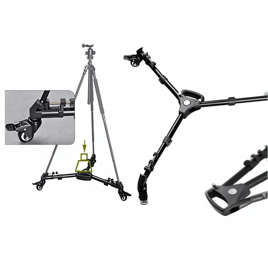 Yunteng YT 900 Photography Heavy Duty Tripod Dolly with Wheels and