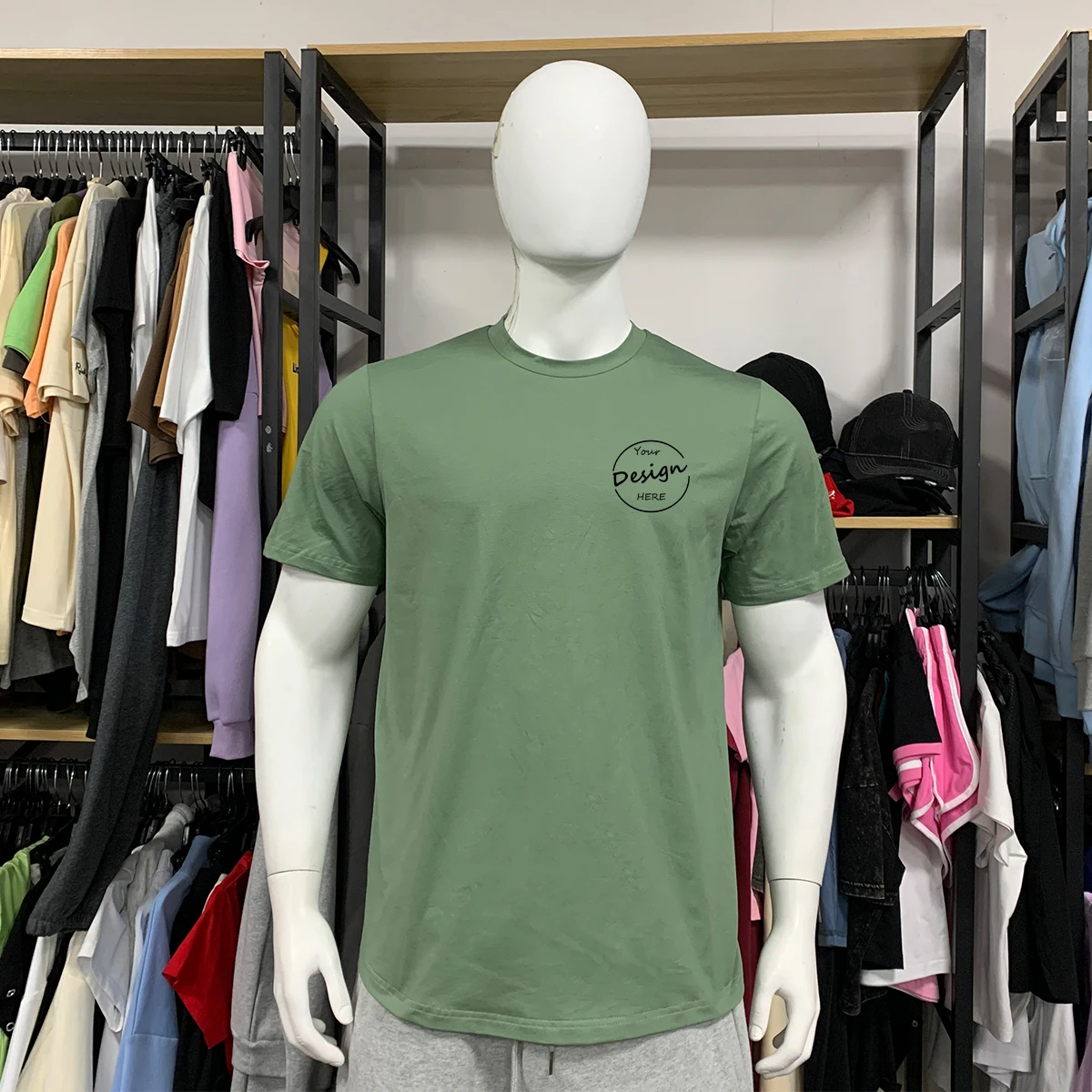 JL529B Fitness Shirt Athletic Gym Training Running Sportswear Men Workout Shirts Free Sample Polyester Spandex T Shirt Fit