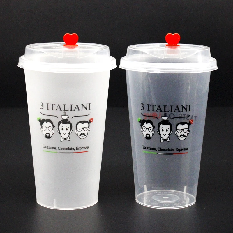 Buy Wholesale China Custom Logo Printing Reusable Plastic Pp Coffee Cup  With Lid & Pp Coffee Cup at USD 0.4