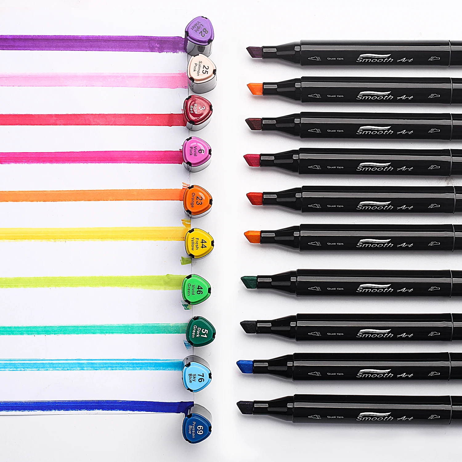 60/80 Colors Graphic Marker Pen Dual Tip Sketch Pen Double Ended Finecolour  Sketch Marker With Black Bag